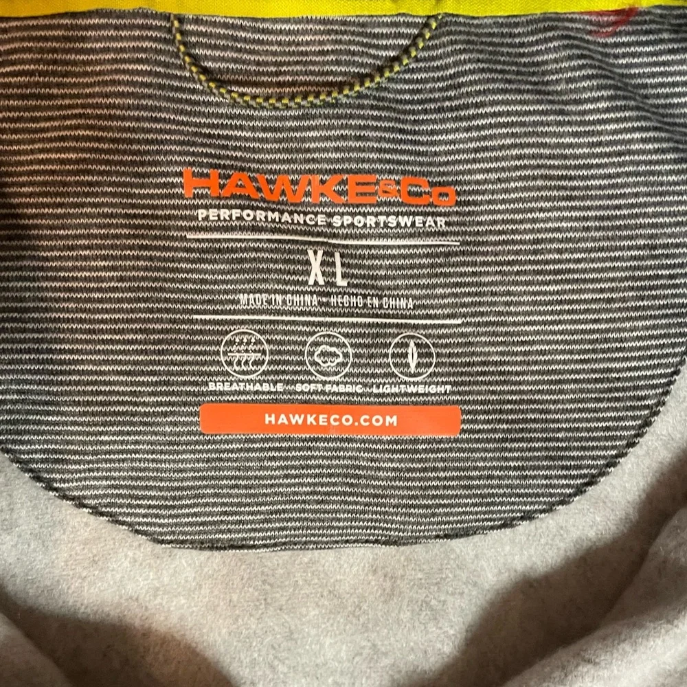 Hawke & Co Gray & Black Fleece Lined Snap Neck Pullover Sweater